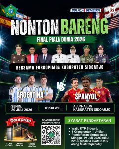 Pemkab Sidoarjo Ajak Warga Nonton Bareng Final Piala Dunia, Berhadiah Umroh