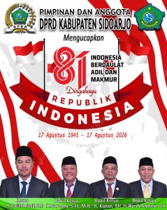 DPRD Kabupaten Sidoarjo mengucapkan Selamat Hari Ulang Tahun Kemerdekaan Republik Indonesia Ke-81