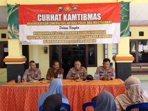Curhat Kamtibmas di Desa Prambon, Polresta Sidoarjo Ajak Warga Jaga Situasi Kondusif
